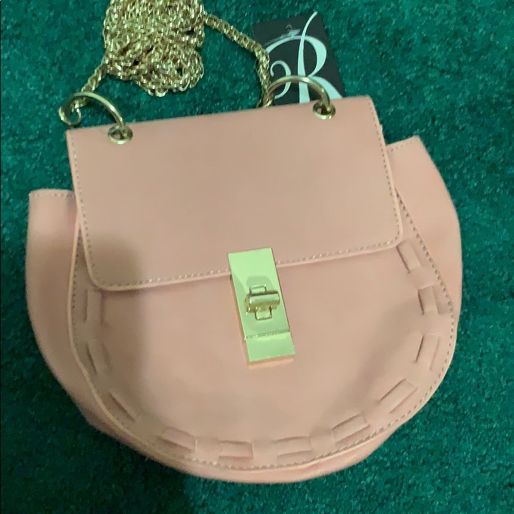 Rose gold mini side purse
